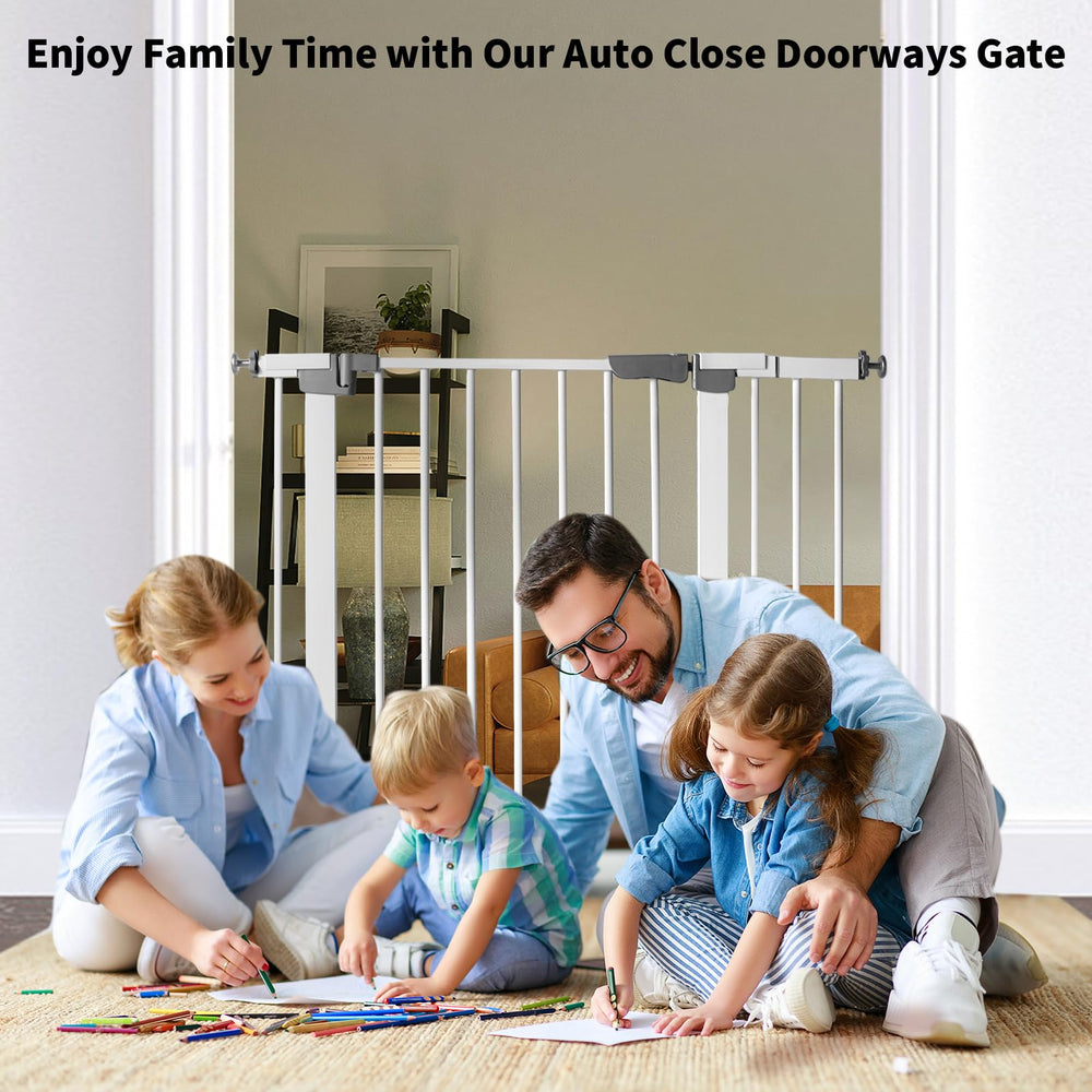 SHYUJAJIE wide-opening gate with flexible fit options.
