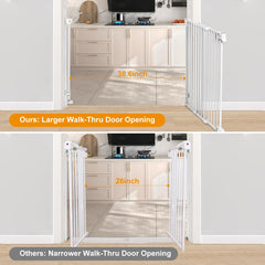 SHYUJAJIE wide walk-through door demonstrates 28-43 inch adjustable width for flexibility.
