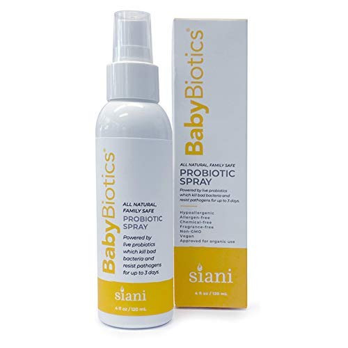 SIANI BabyBiotics bottle front for gentle child skin care
