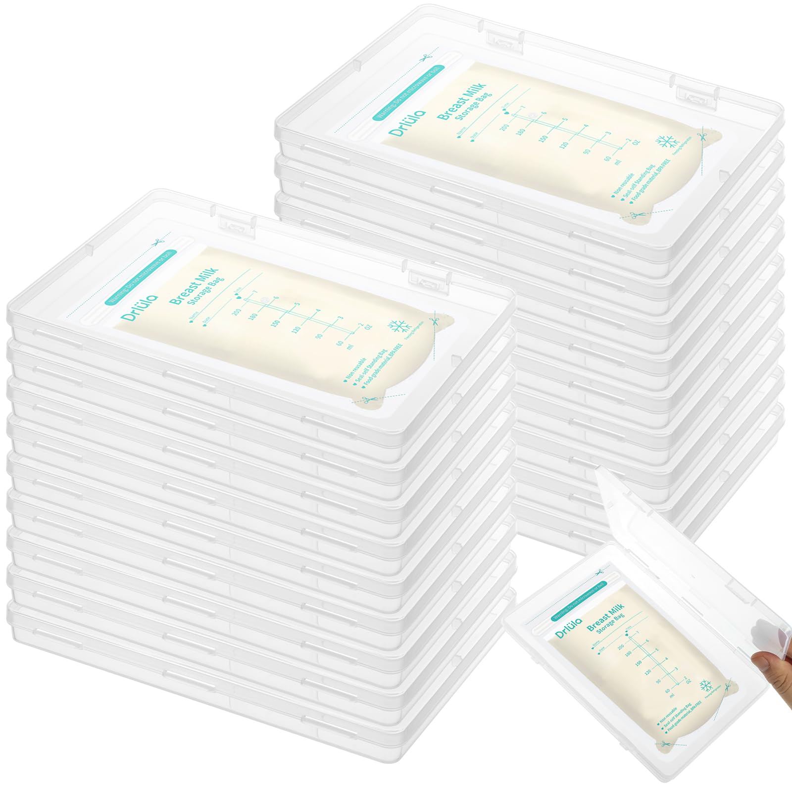 Sibosen breastmilk freezer tray clear 18-pack enables quick daily portioning