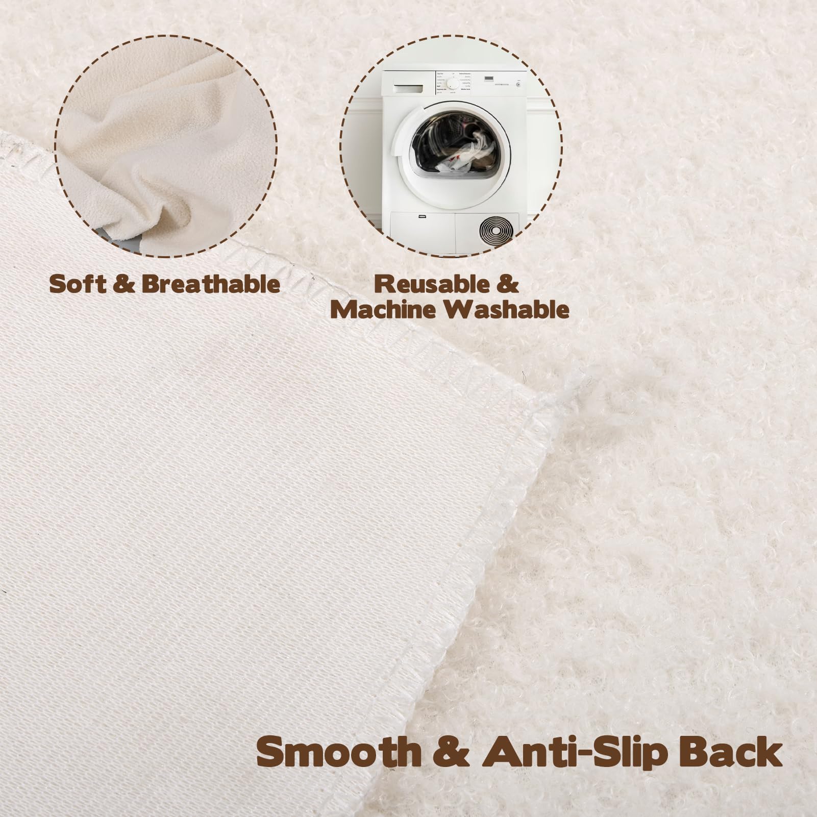 Sibosen synthetic lambskin pad for travel beds folds for trips