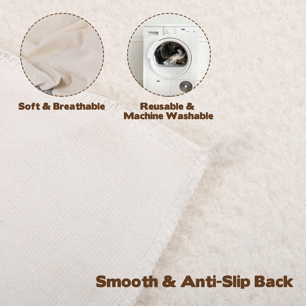 Sibosen synthetic lambskin pad for travel beds folds for trips