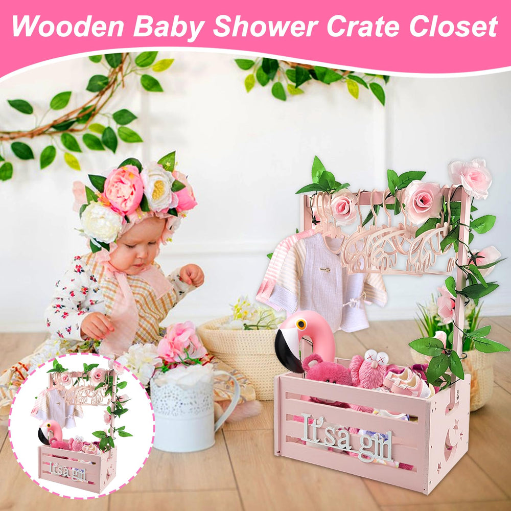Sibosen wooden clothes hangers keep tiny outfits organized.