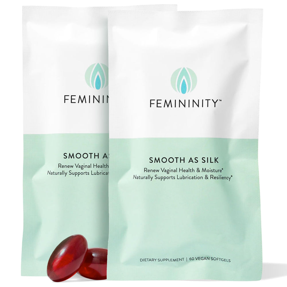 Sibu Femininity Silk refill bottle front view suggesting moisture support for everyday comfort.