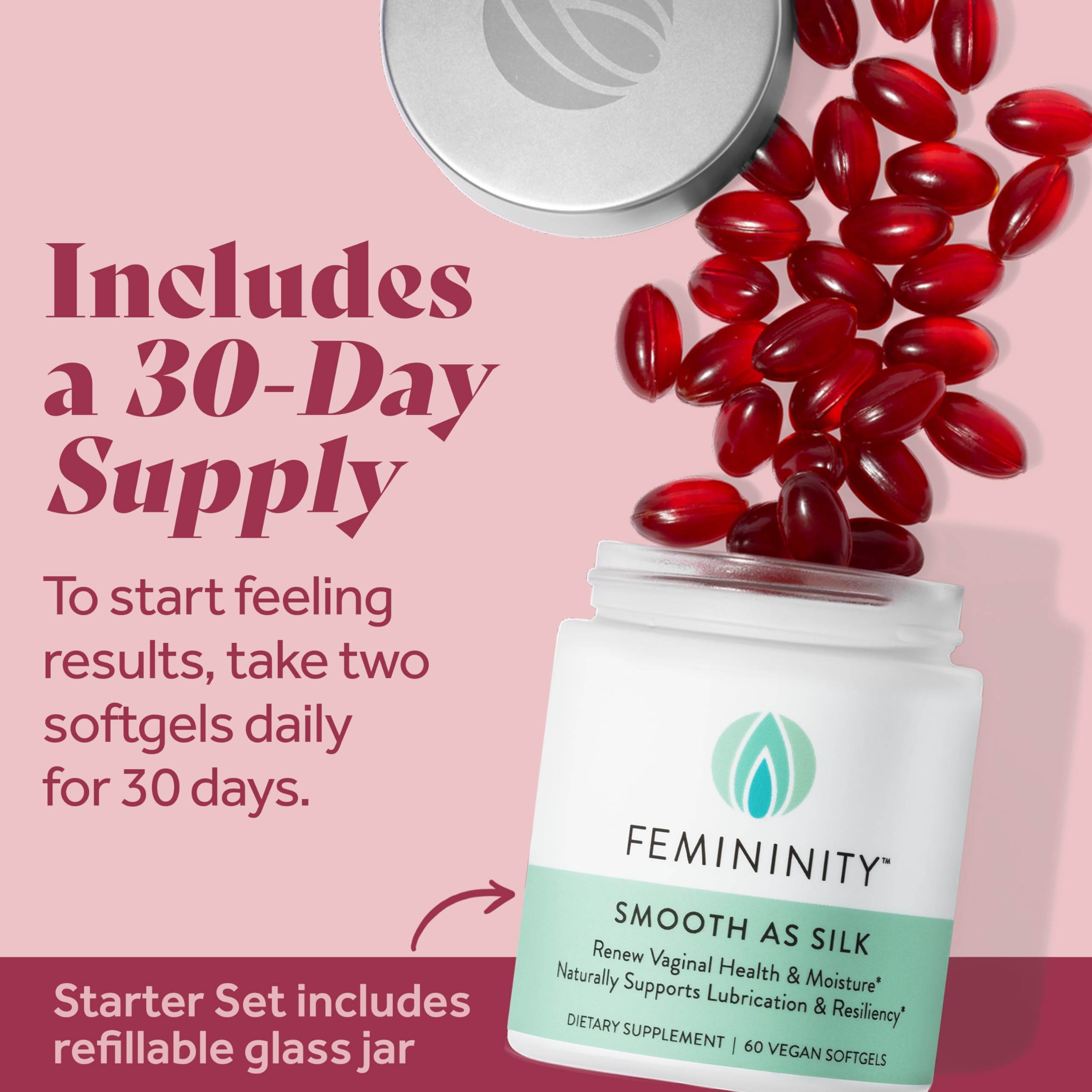Sibu vitamins A and E noted for skin and hair support.