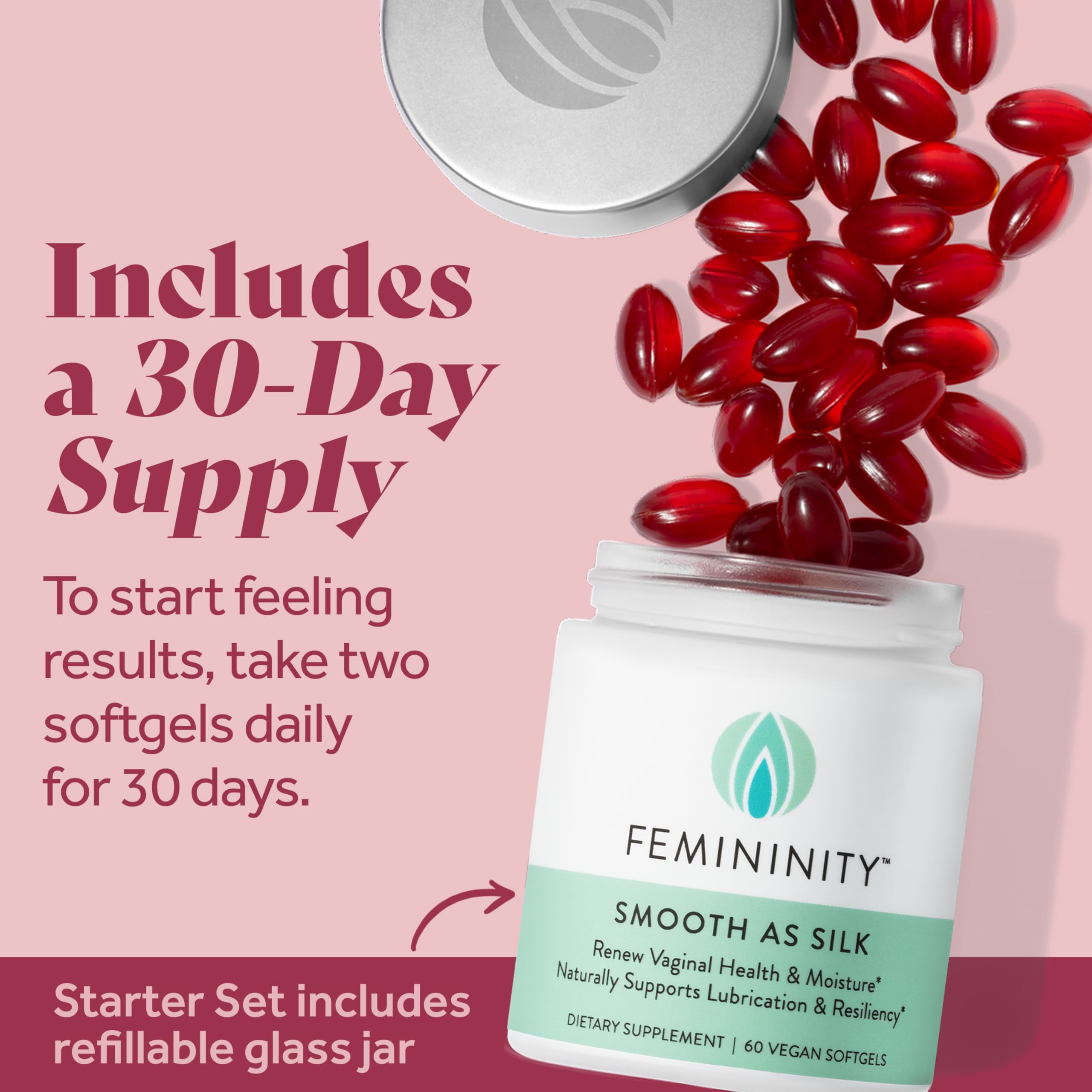 Sibu softgel capsules poured from bottle into routine