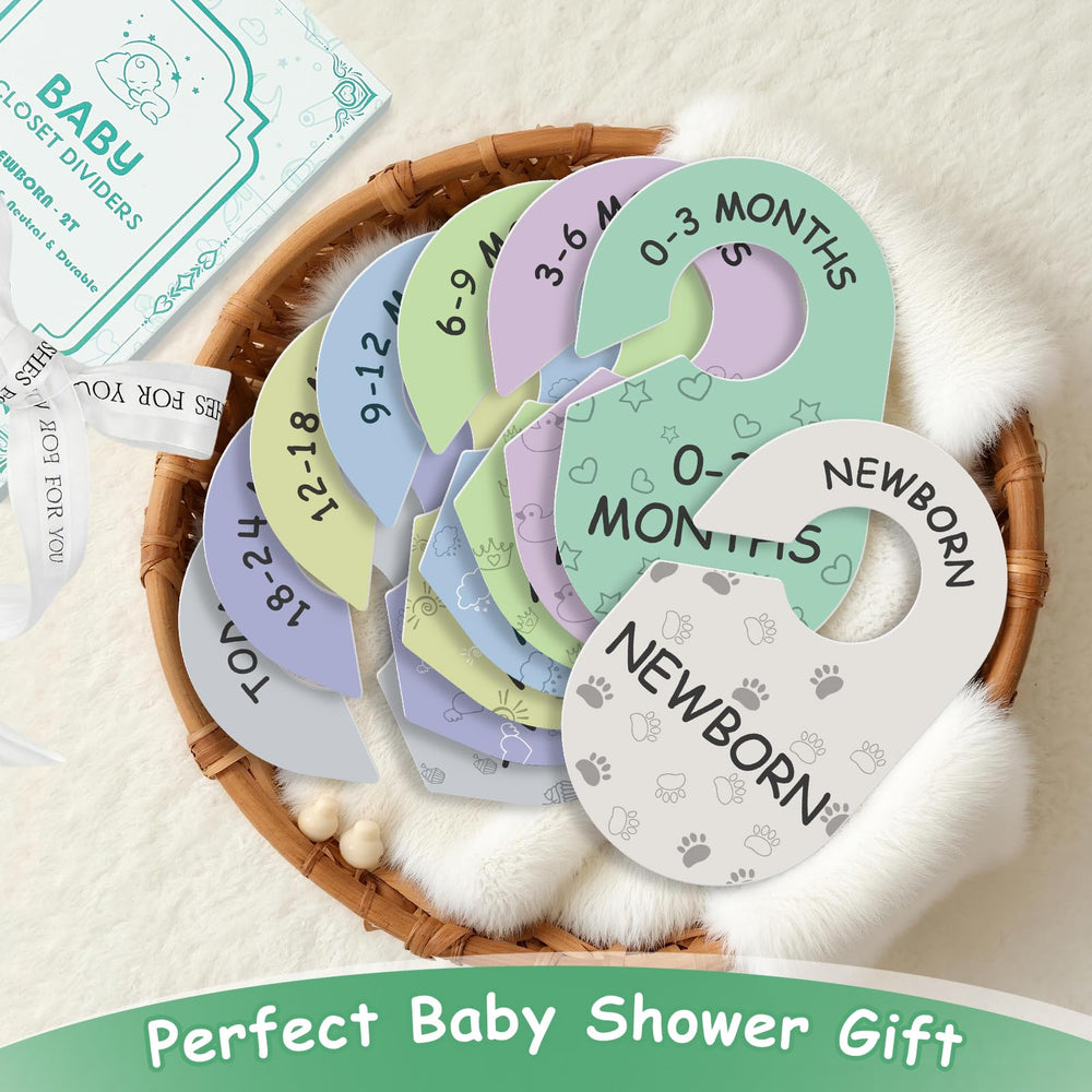Sicamin closet dividers simplify nursery organization and outfit planning.
