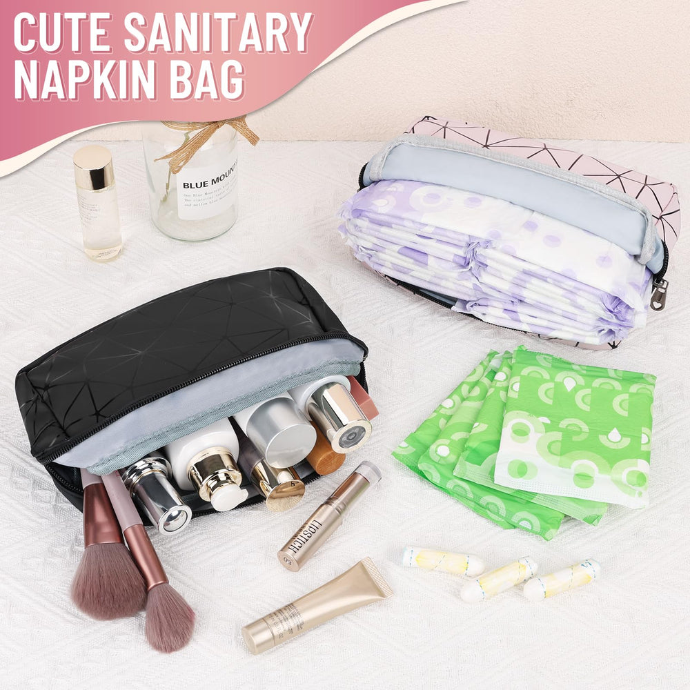 SIDESUGAR pad and tampon pouch helps tidy period items at home or away