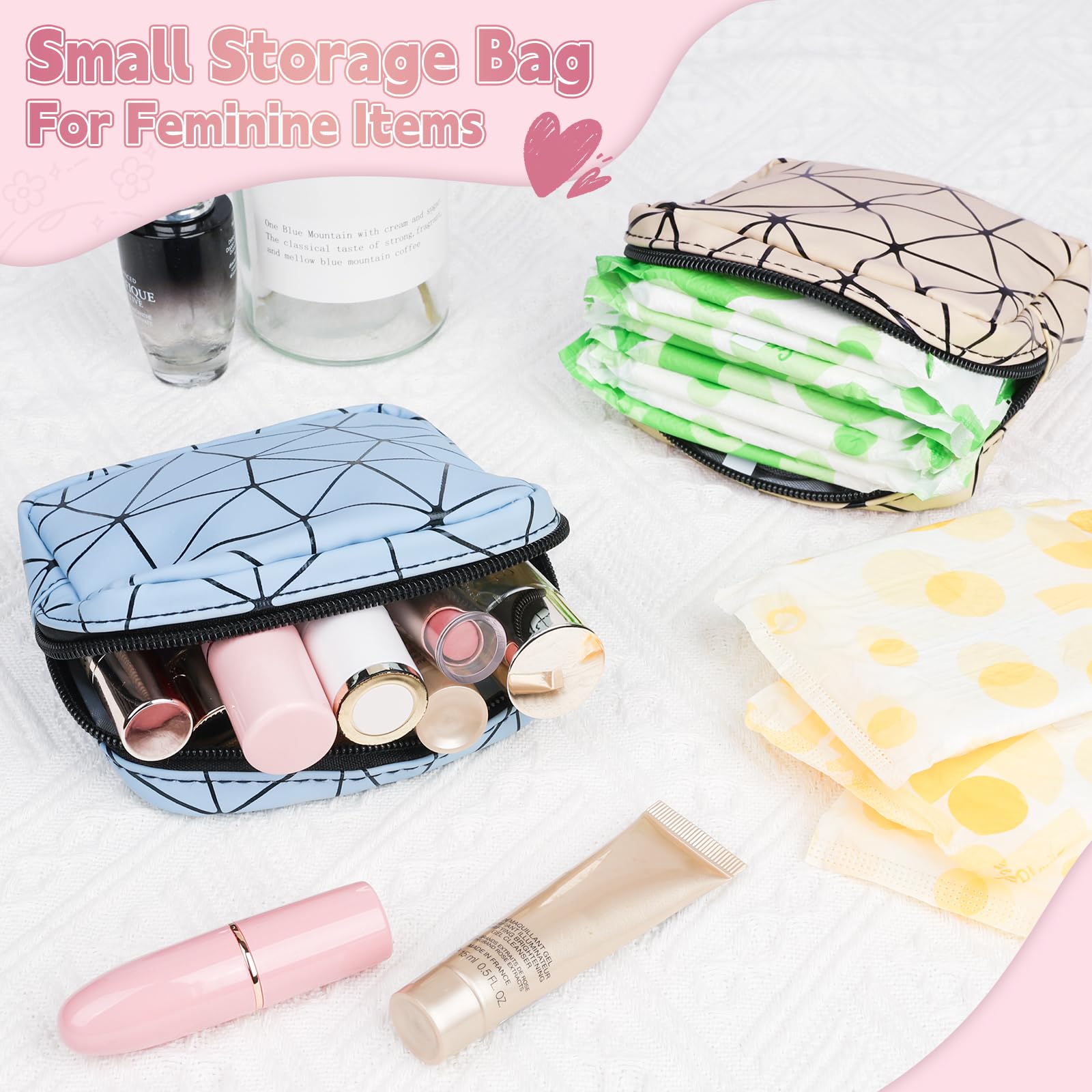SIDESUGAR Period Bag offers versatile storage for cosmetics and travel essentials.