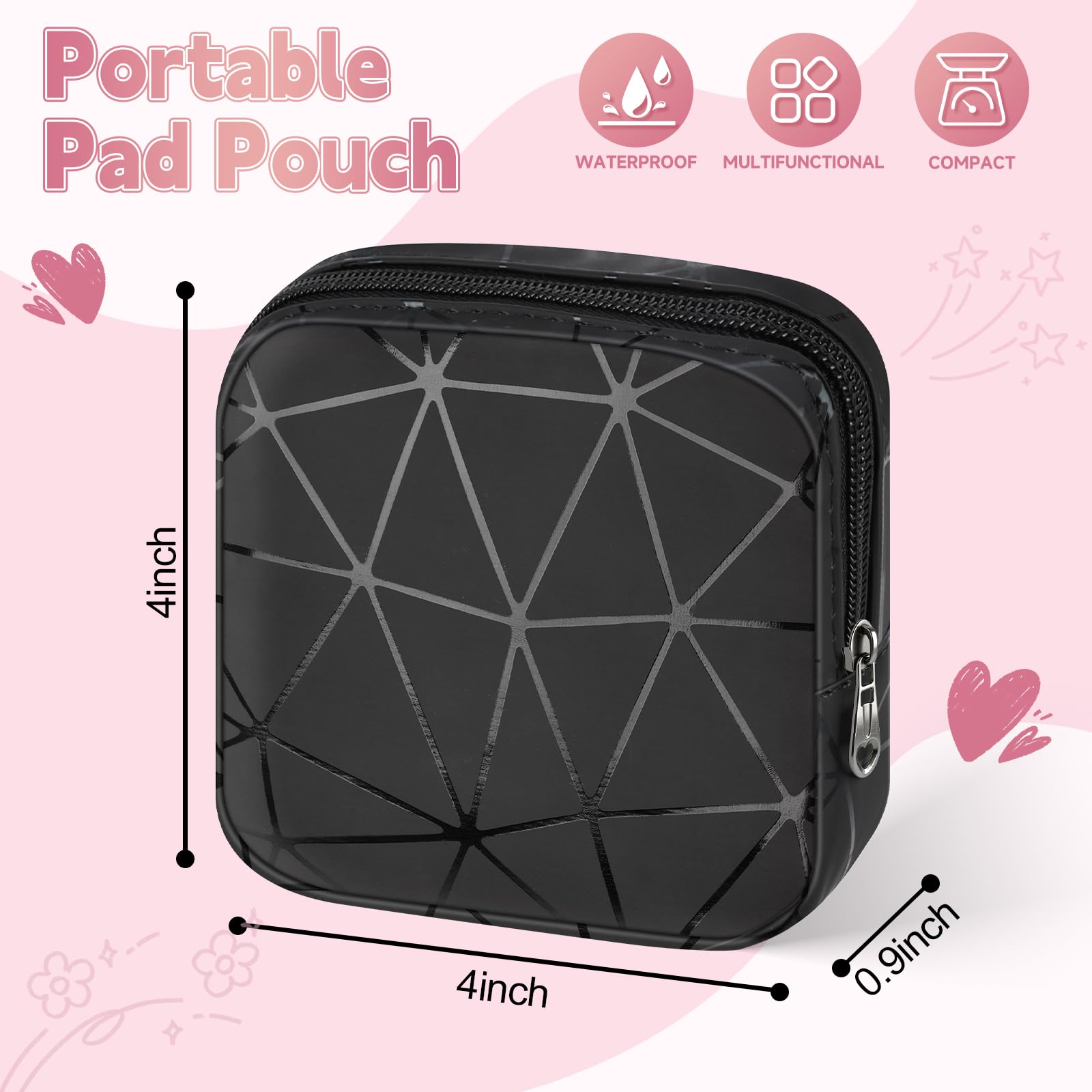 SIDESUGAR Period Bag features a diamond-pattern design for stylish organization.