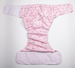 Sigzagor adult diaper pink animals adjustable waist view illustrating a secure fit