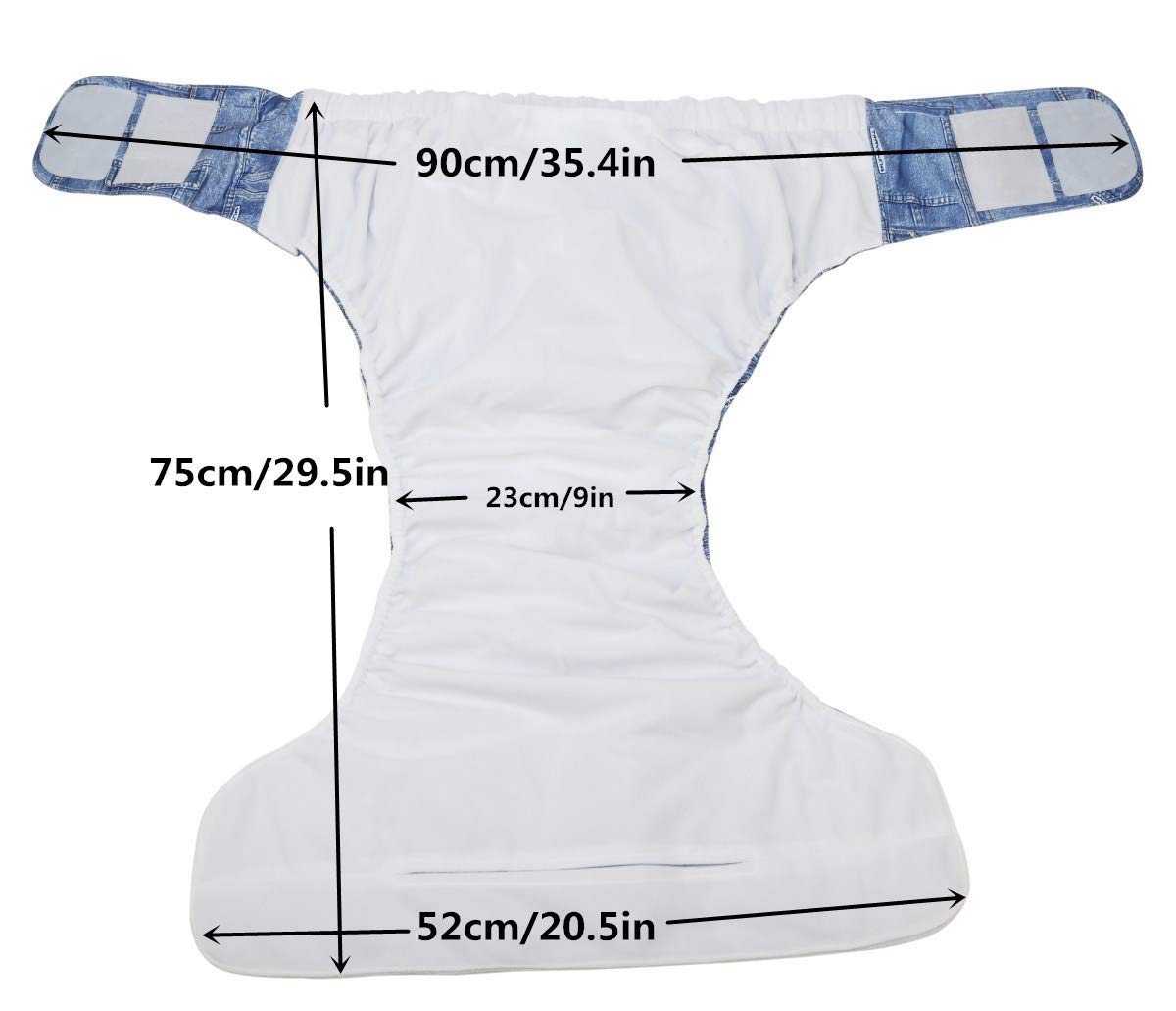 Sigzagor adult diaper pink animals wash-ready fabric care in cool water