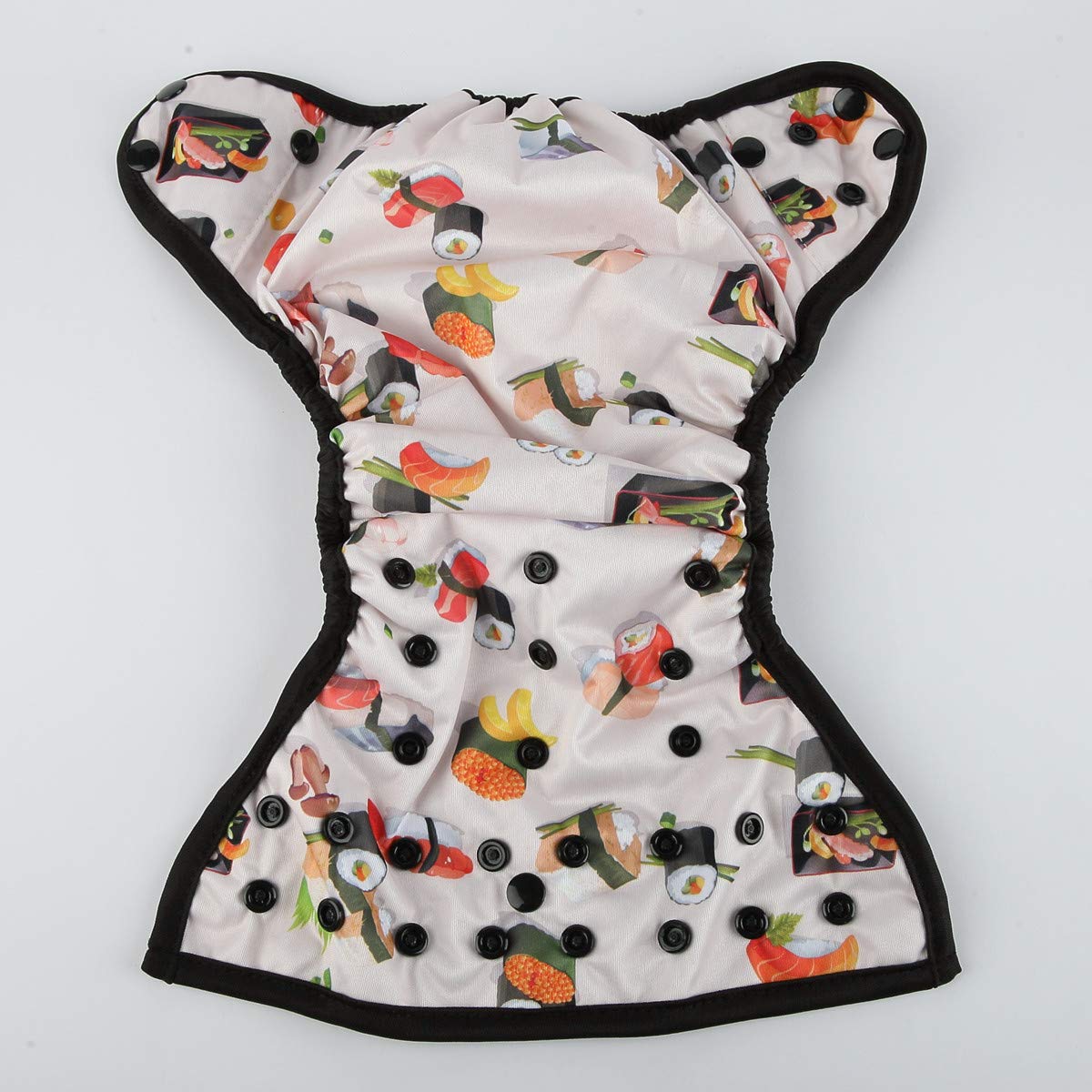 Sigzagor Sushi insert pocket; easy prep with prefolds for versatile diapering.