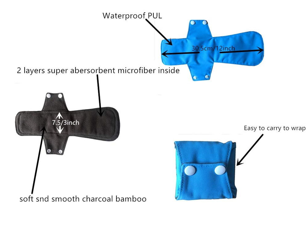 Sigzagor MUMBABY pad with secure wings and snaps to prevent leaks during wear.