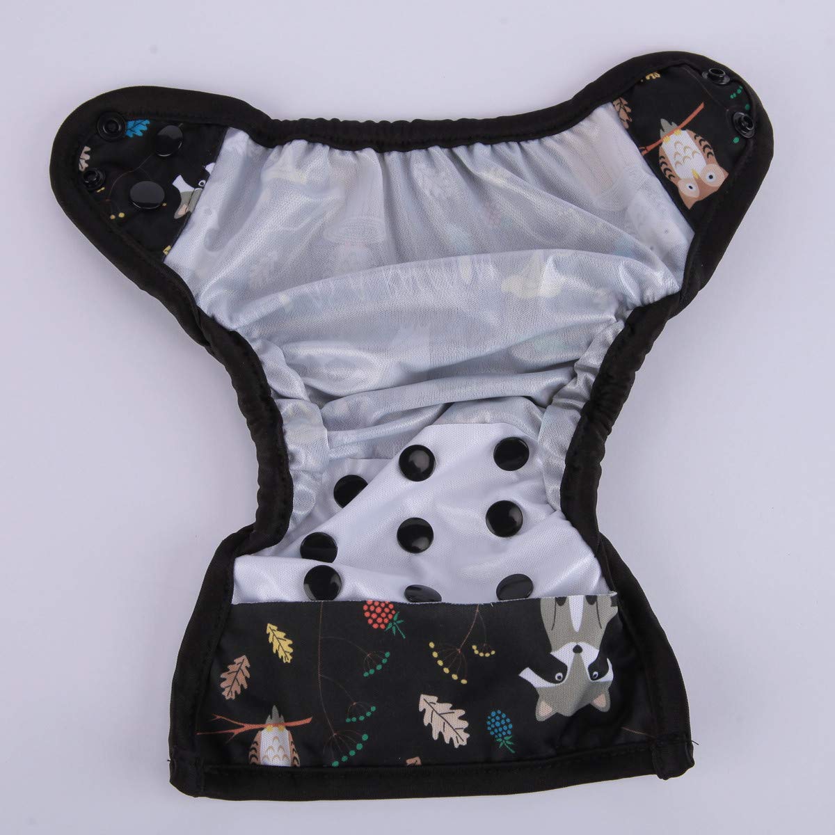 Sigzagor newborn diaper cover in Racoon Owls design for daily wear