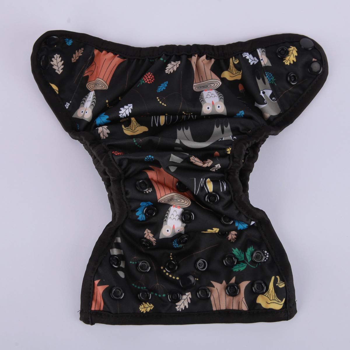 Sigzagor Racoon Owls diaper cover with extra insert snap for versatility