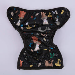 Sigzagor Racoon Owls diaper cover with extra insert snap for versatility
