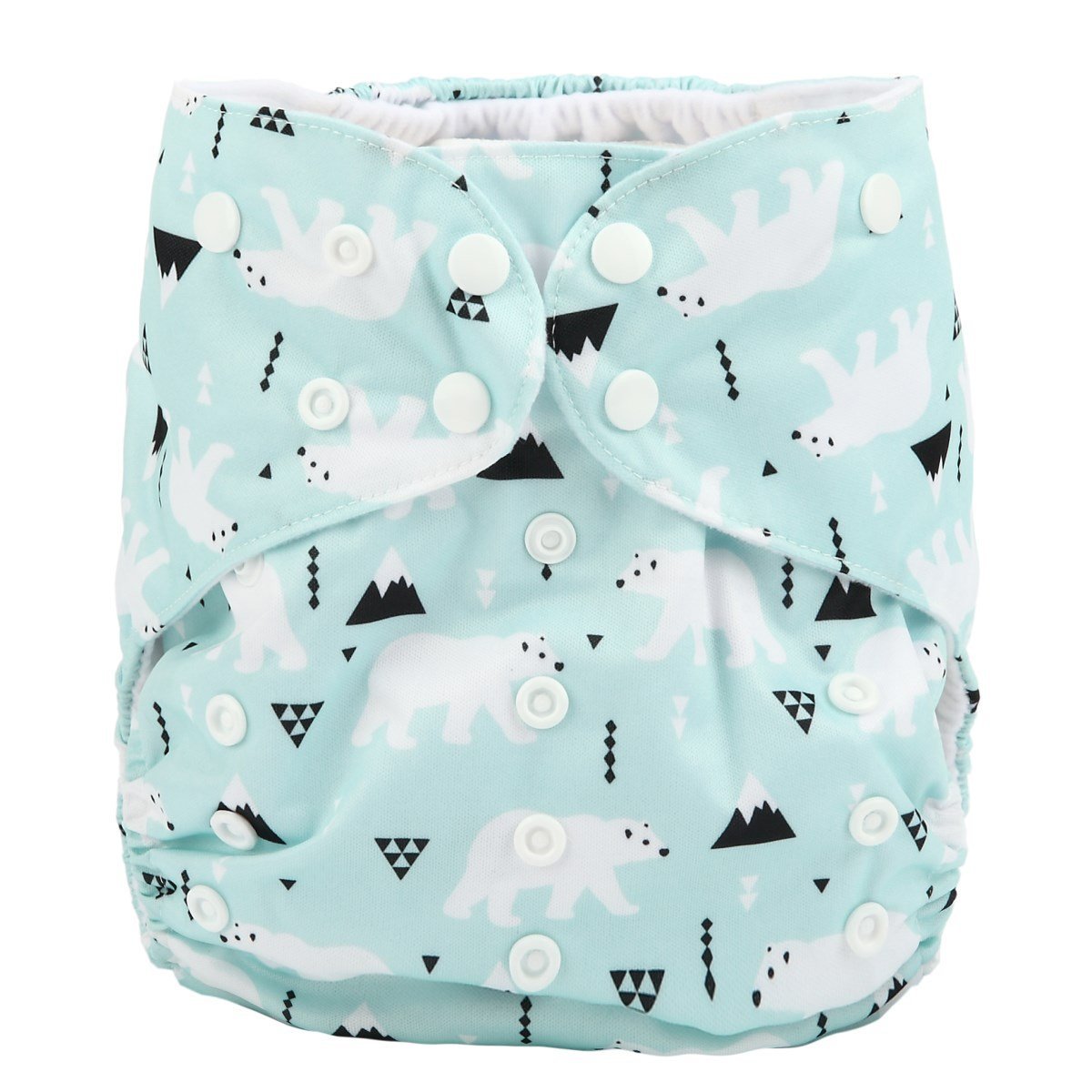 Sigzagor Solar Bear junior diaper exterior with adjustable snaps for a secure fit.