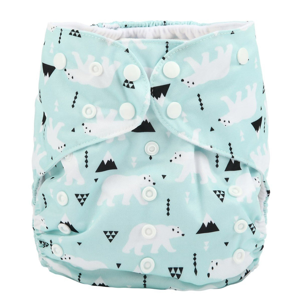Sigzagor Solar Bear junior diaper exterior with adjustable snaps for a secure fit.