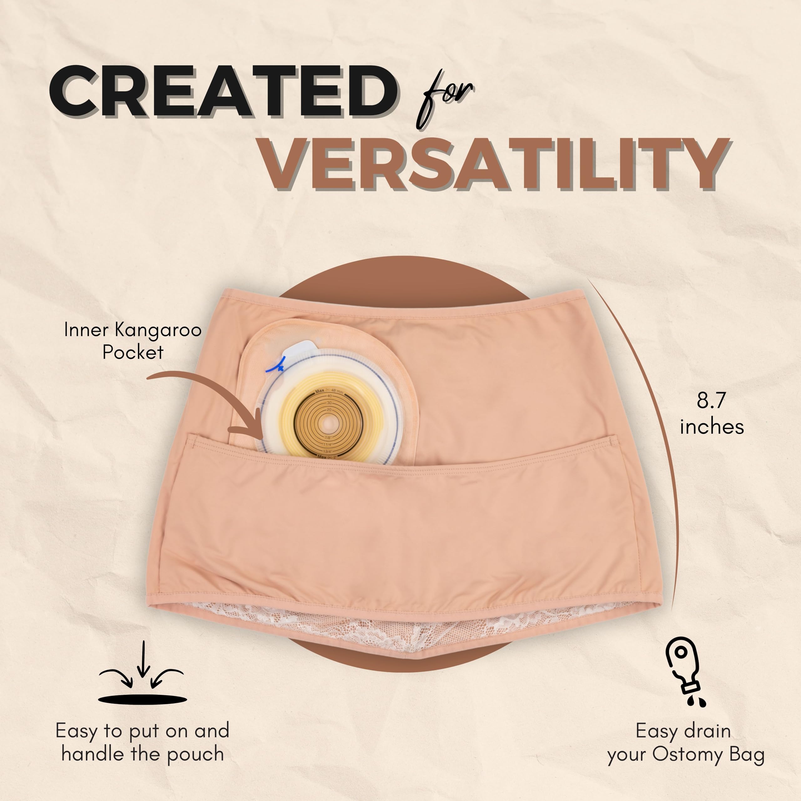 SIIL compatible ostomy wrap works with Coloplast, Hollister, Convatec