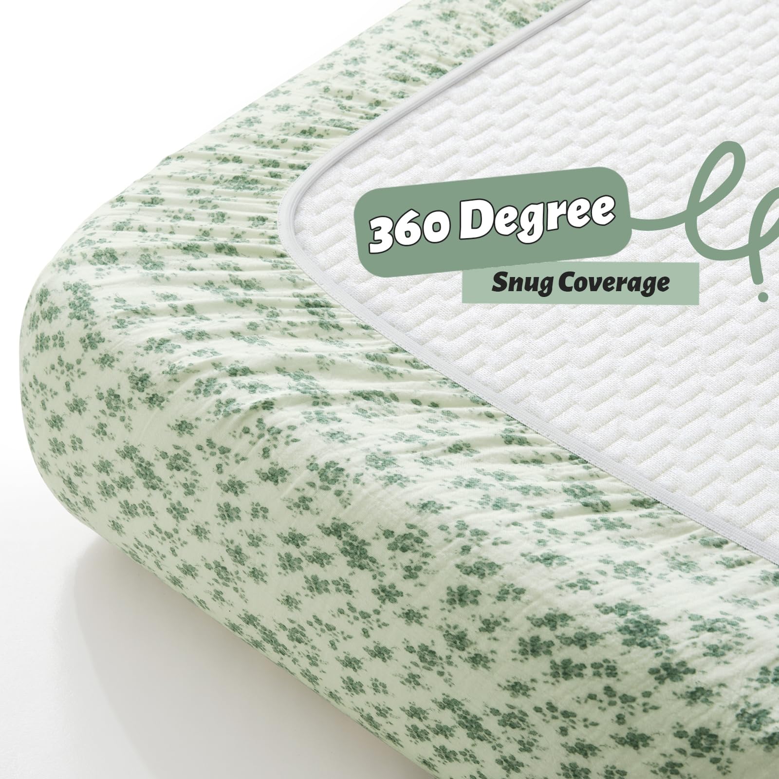 SiinvdaBZX acorn motif crib sheet offers neutral styling and smooth cotton for easy crib changes