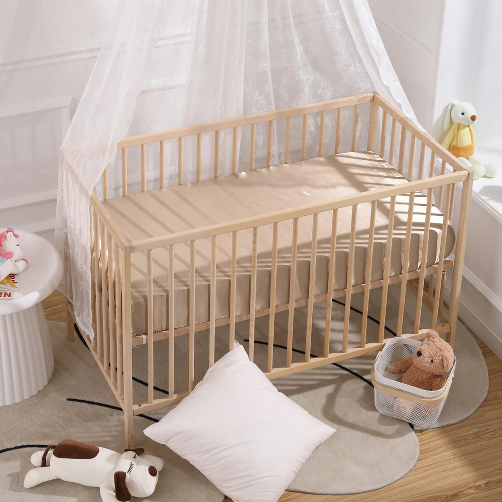 SiinvdaBZX satin baby sheet texture for skin-friendly sleep surface and easy care.