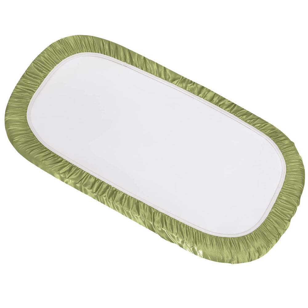 SiinvdaBZX Satin Bassinet Sheet universal fit on varied bassinet shapes