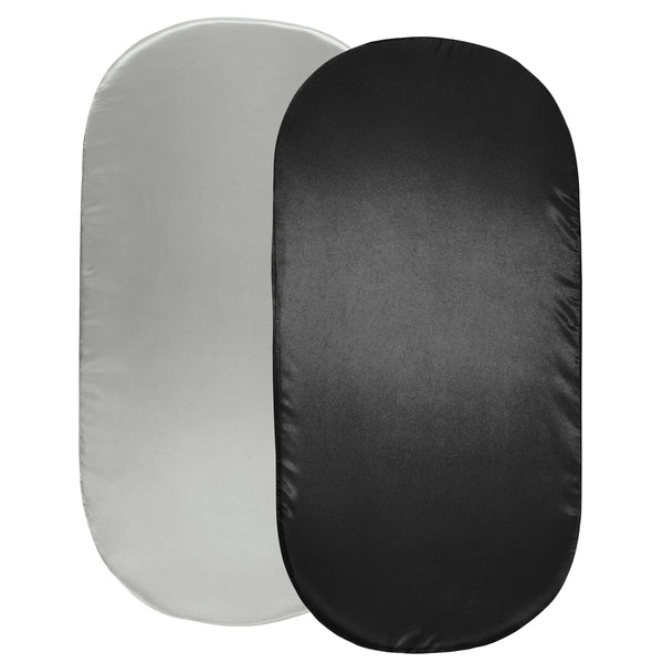 SiinvdaBZX satin bassinet sheets in light grey and black offer a soft sleep surface.