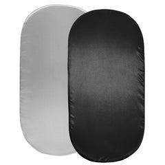 SiinvdaBZX satin bassinet sheets in light grey and black offer a soft sleep surface.