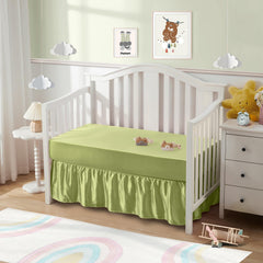 SiinvdaBZX satin crib skirt 52x28 with 14 inch drop hides under-bed storage.