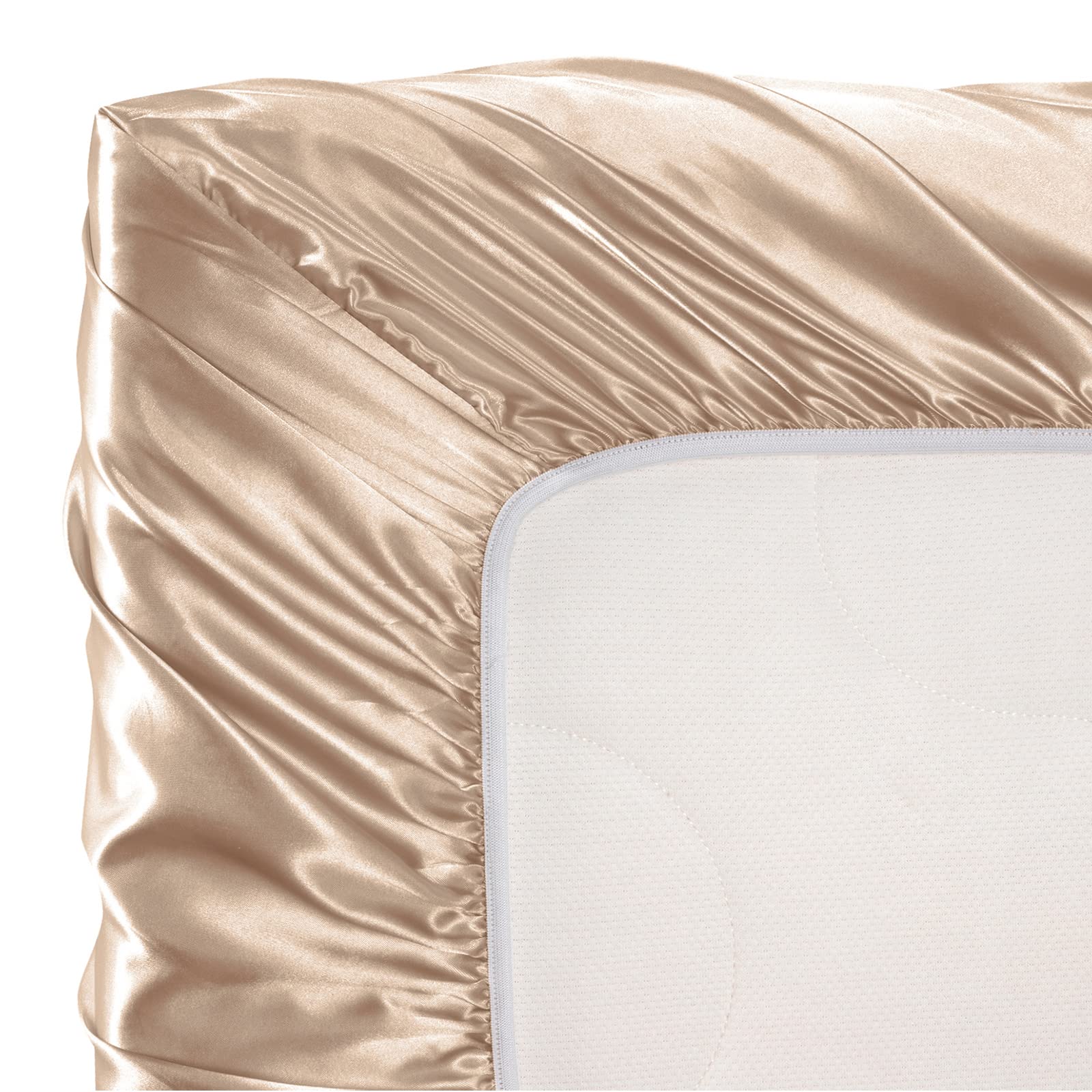 Hair-friendly satin surface may reduce tangling and frizz for delicate hair.