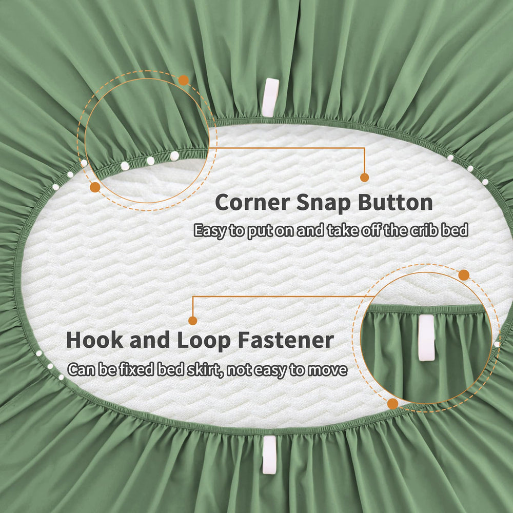 SiinvdaBZX hook-and-loop fasteners secure the skirt for a smooth look