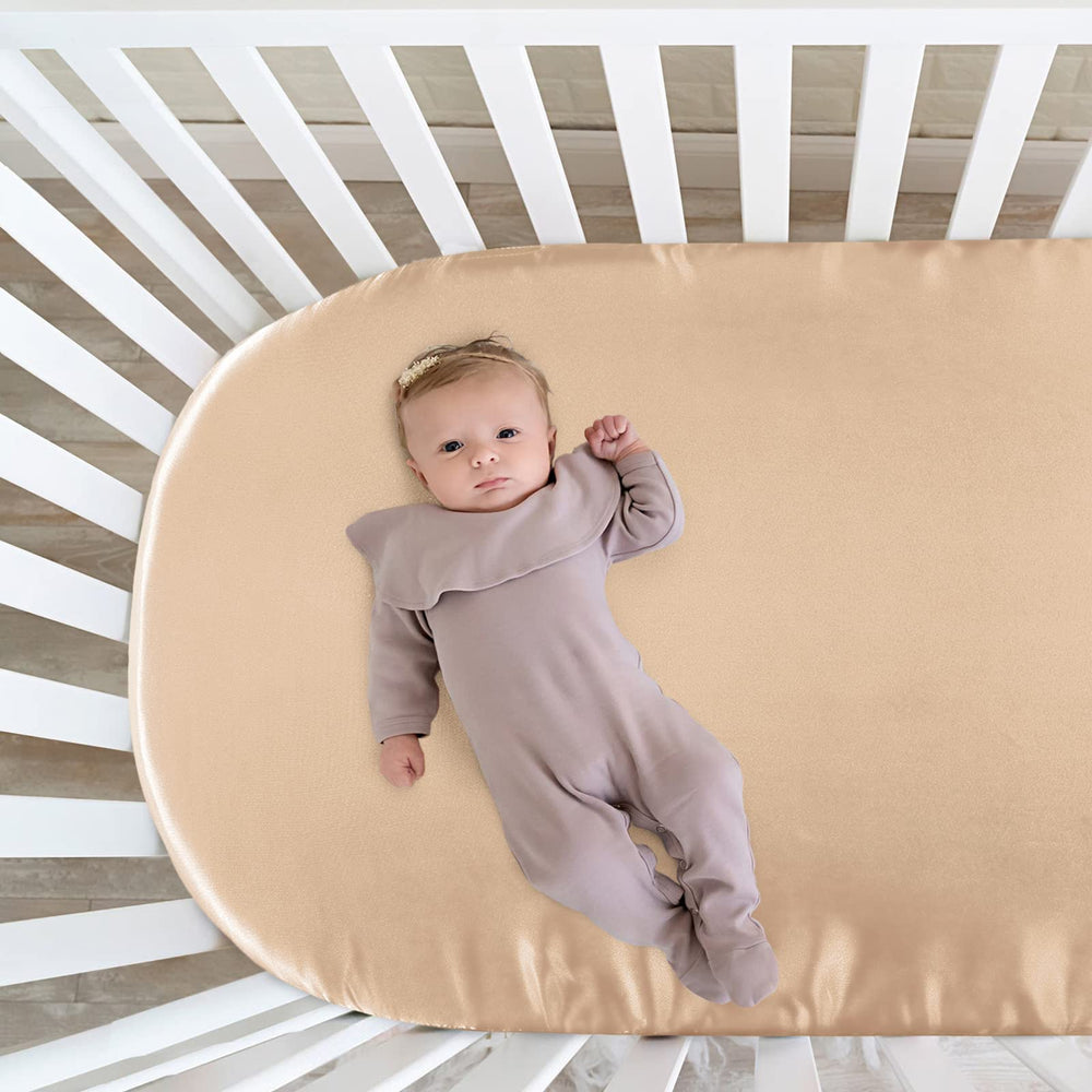 SiinvdaBZX satin bassinet sheet all-season comfort in breathable satin