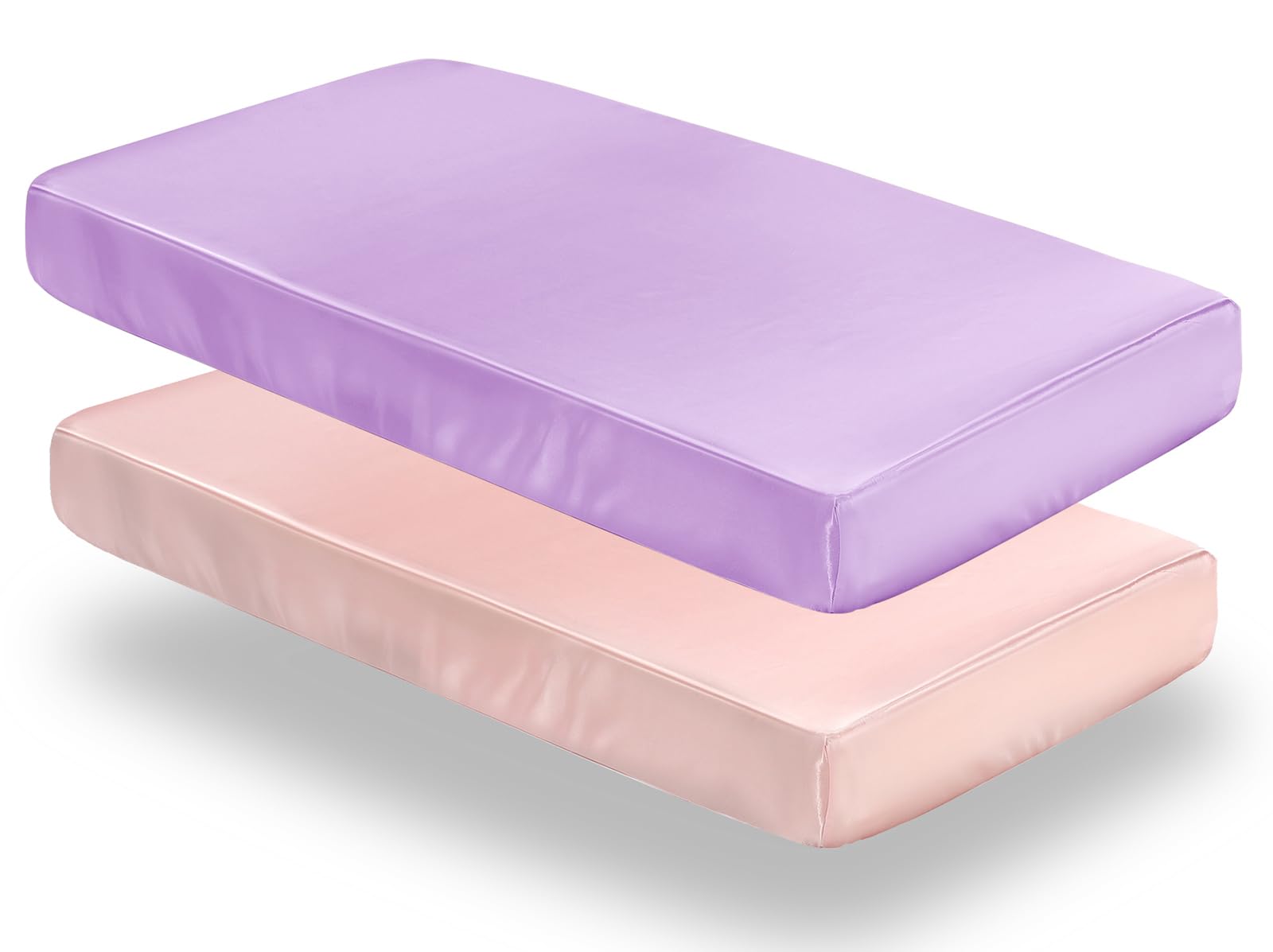 SiinvdaBZX satin crib sheet with 8-pocket fits standard cribs securely