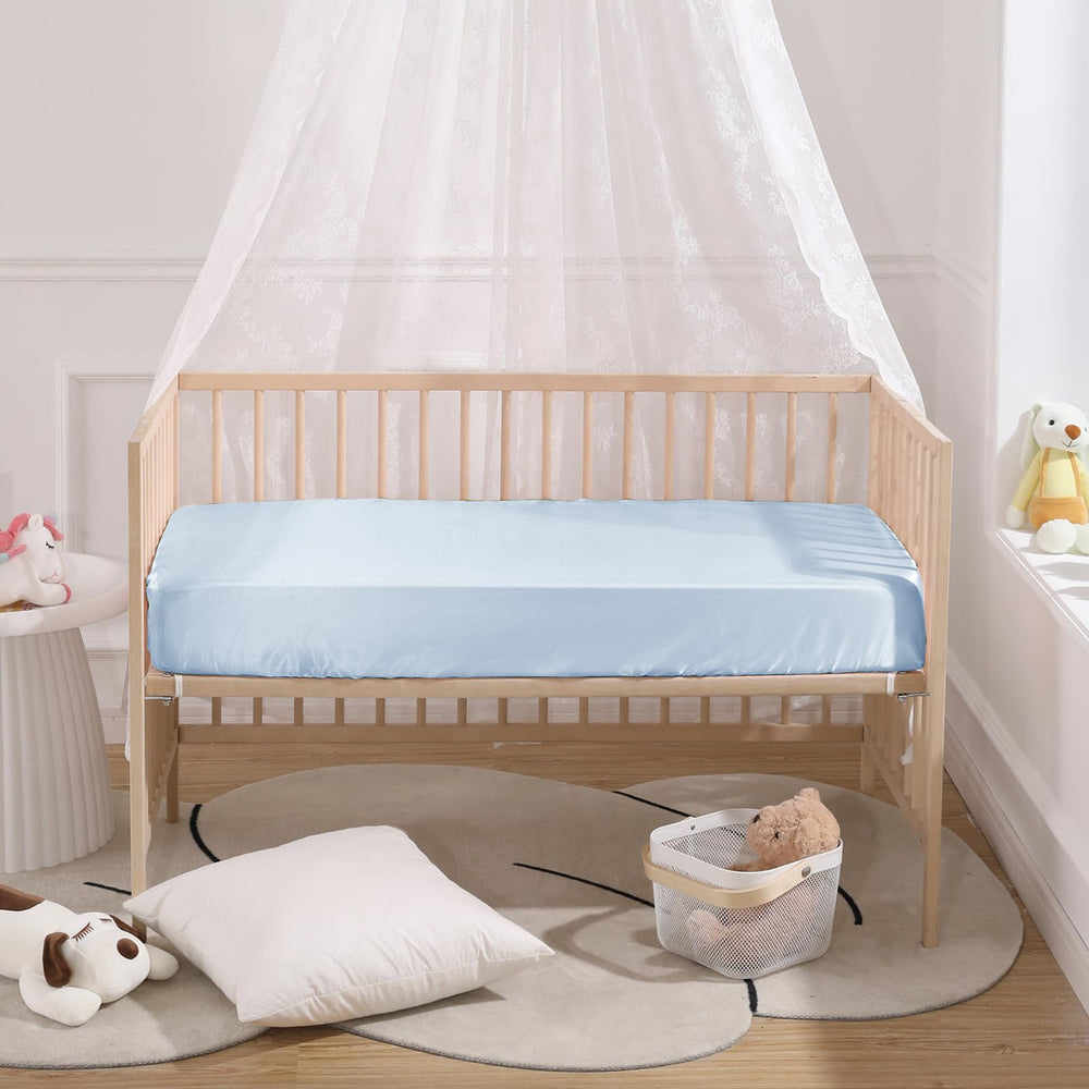 SiinvdaBZX satin crib sheet, easy-care, machine washable