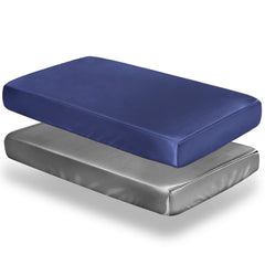SiinvdaBZX satin crib sheets 2-pack in grey and navy, ultra-soft sleep surface