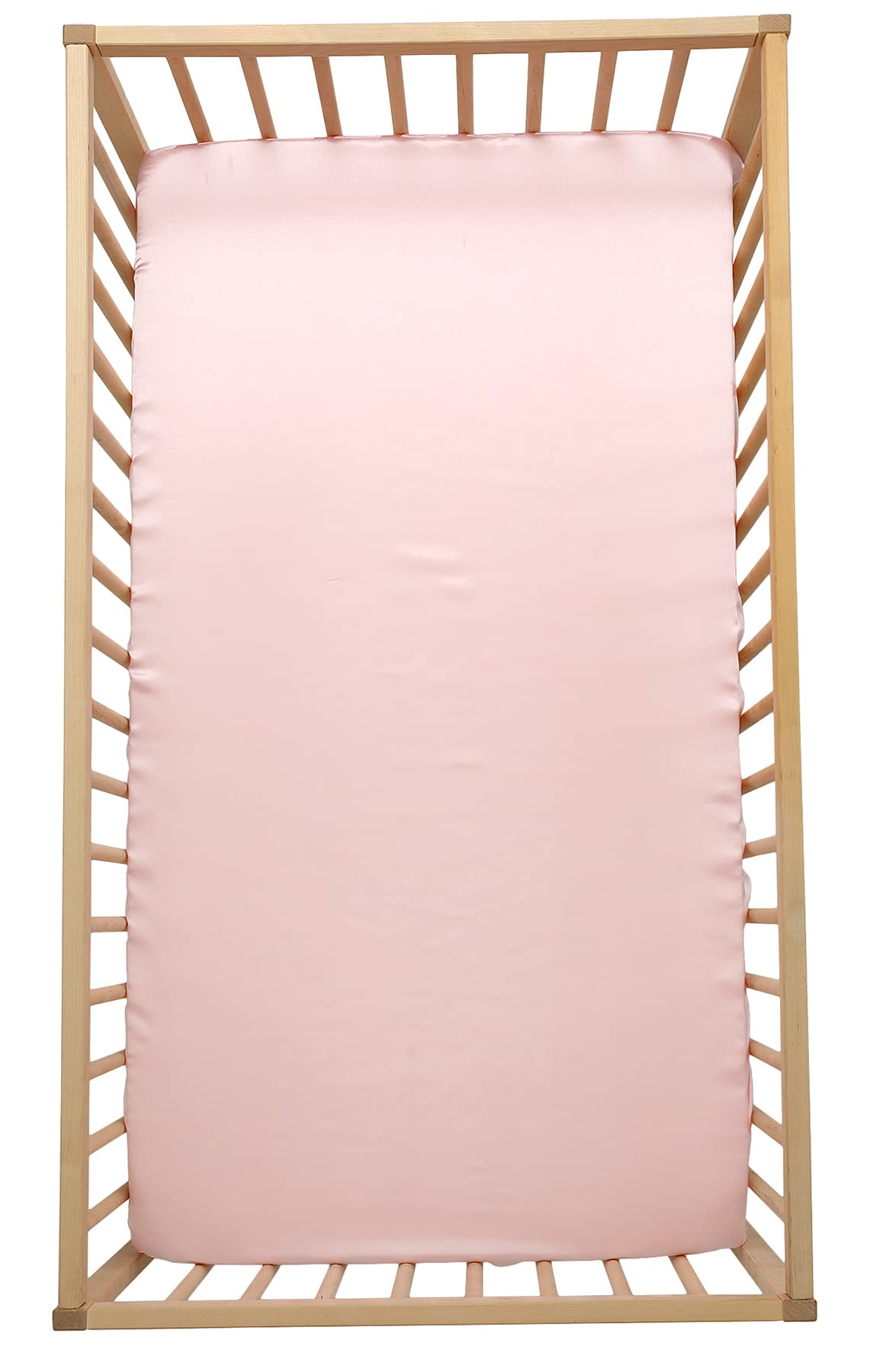 SiinvdaBZX pink satin crib sheet ready to gift.