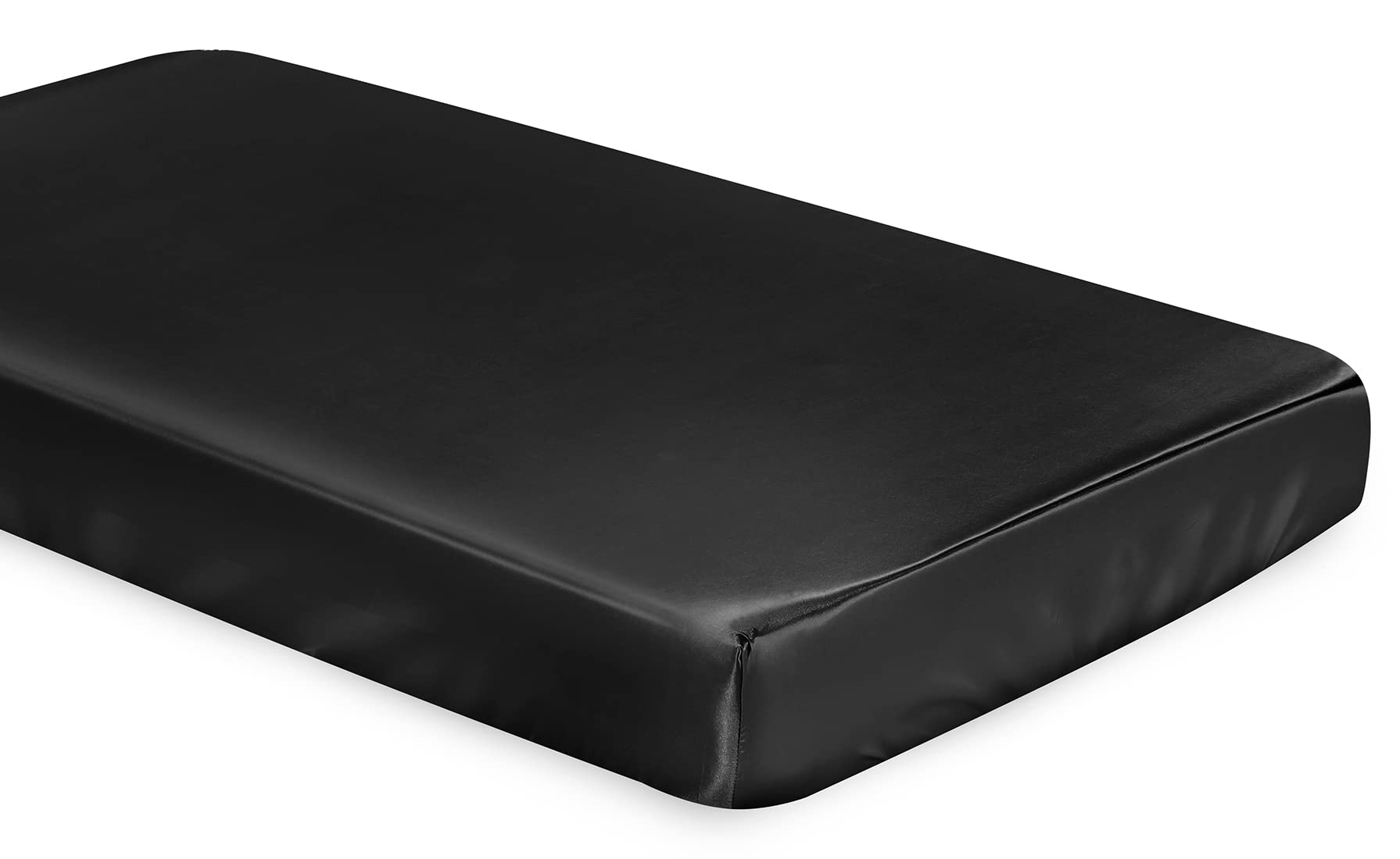 SiinvdaBZX satin mini crib sheet on a portable playard, snug and secure