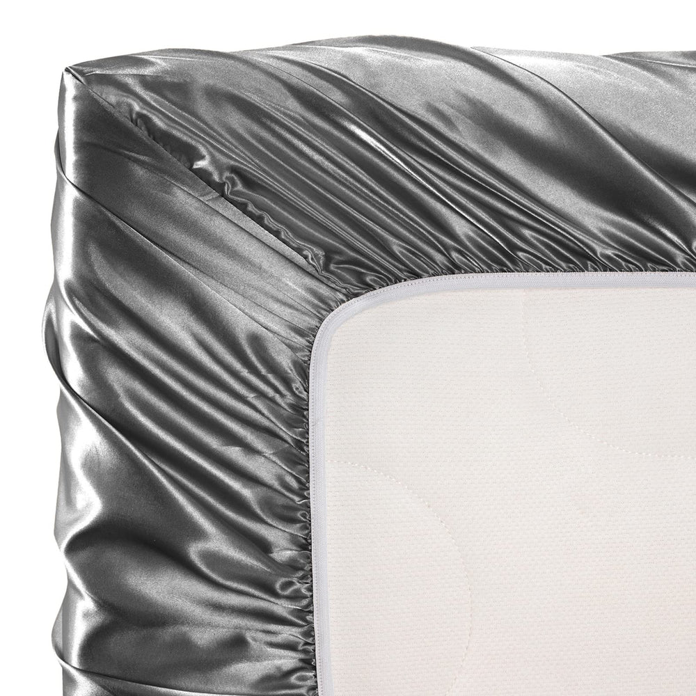 Easy-care satin sheets: machine wash cold and tumble dry low for simple maintenance.