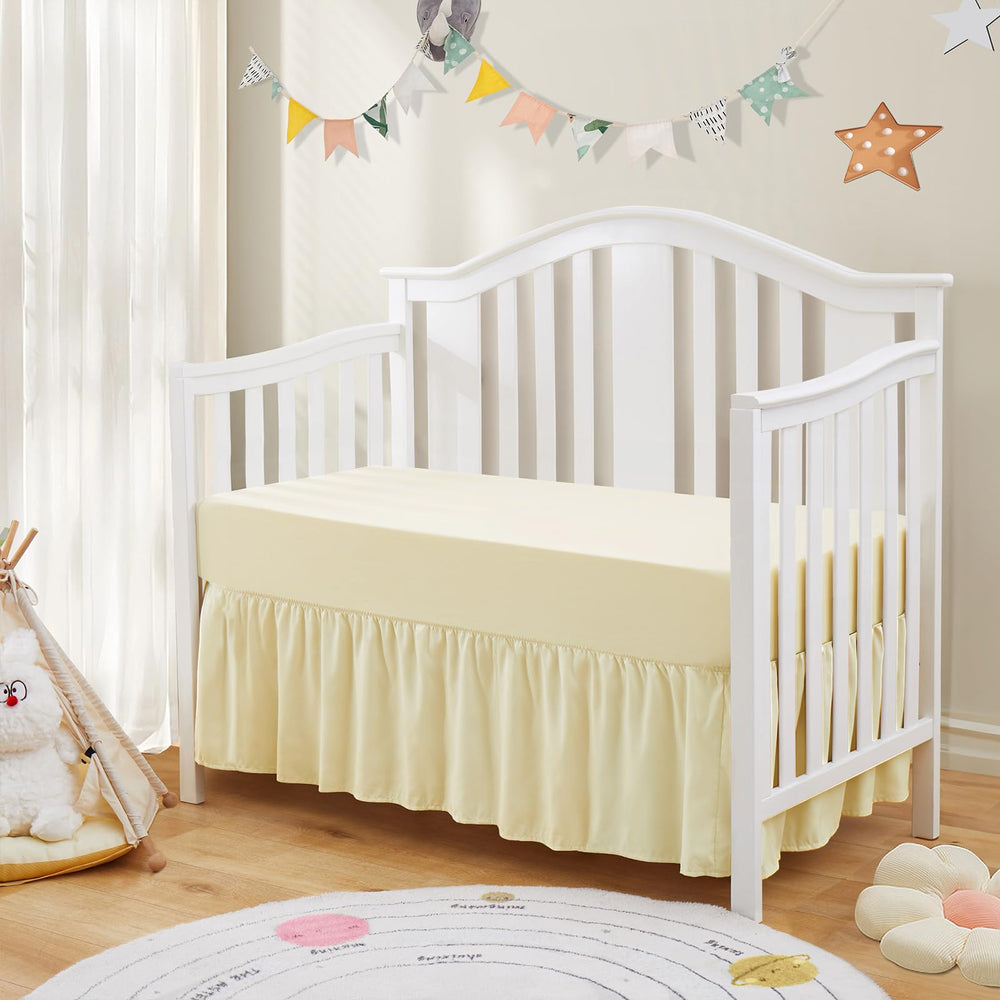 SiinvdaBZX ivory soft fitted crib sheet offers breathable comfort
