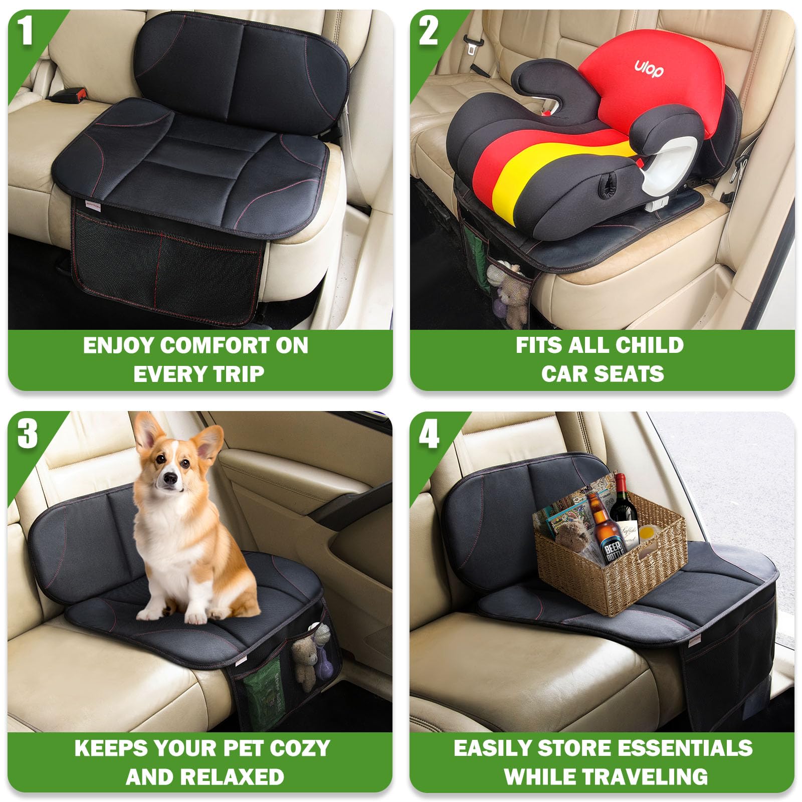 Siivton black finish blends with most car interiors.