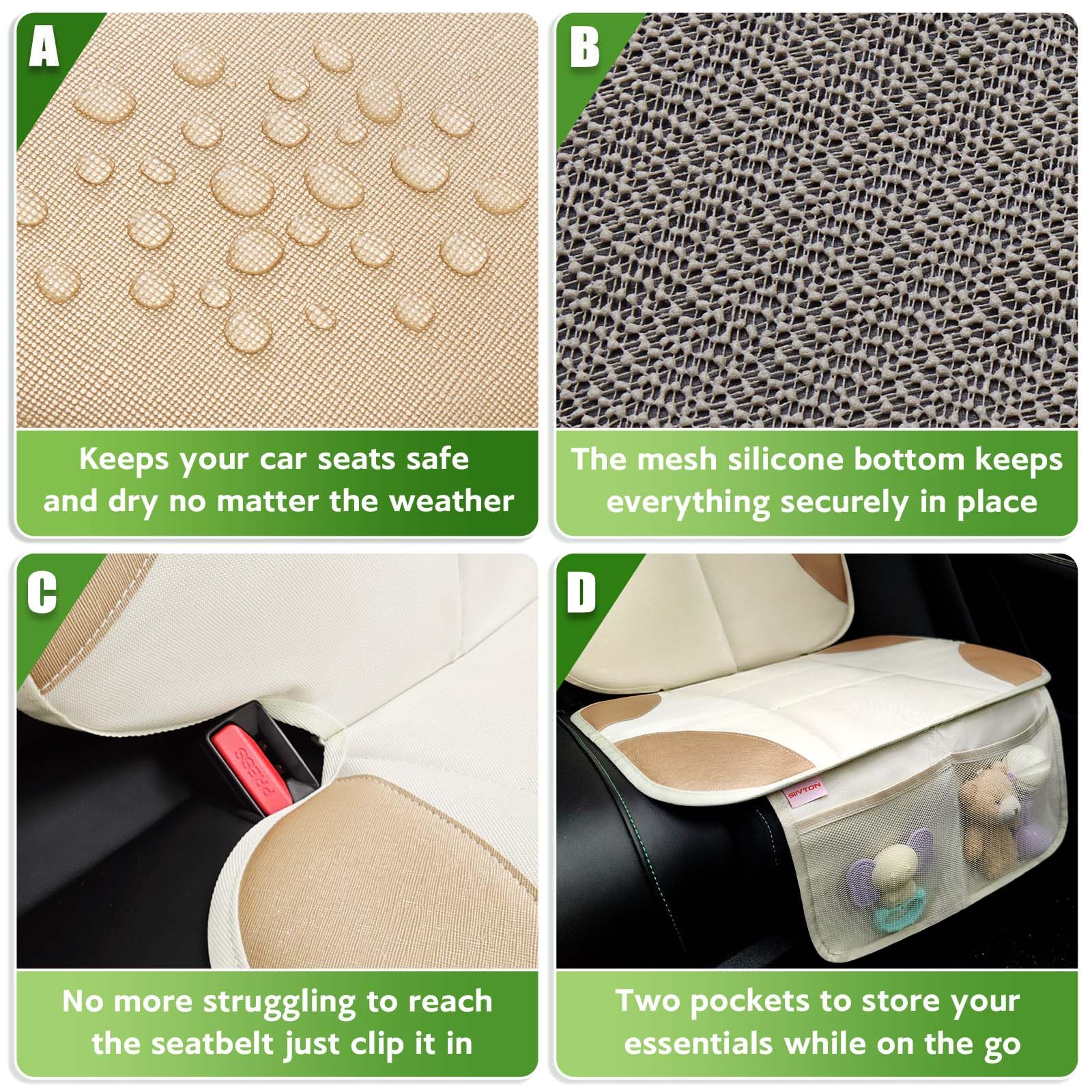 Siivton protector is easy to wipe clean after spills and messes.