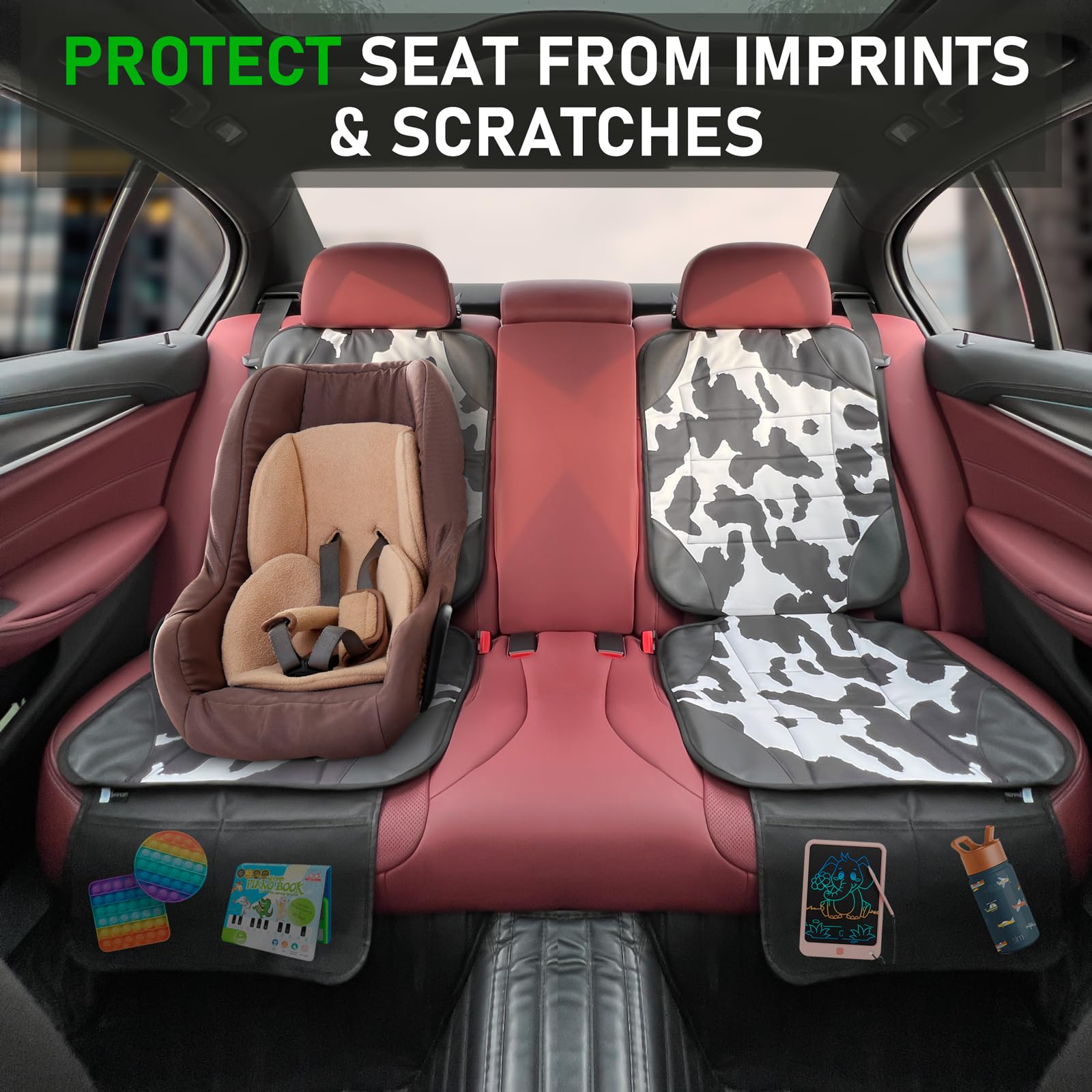 Siivton car seat protector universal fit covers most vehicles.
