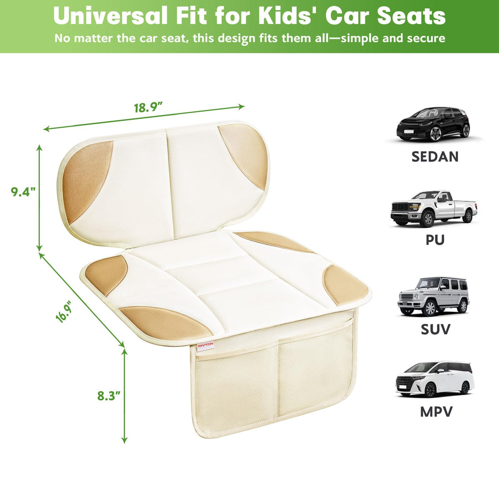 Siivton car seat protector uses waterproof material for spills cleanup.