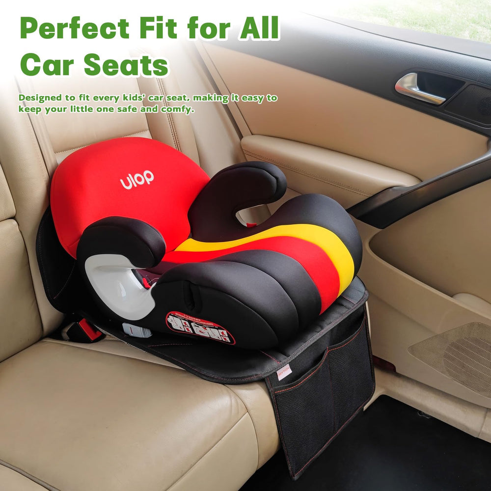 Siivton Kids Booster Seat Protector Mat with anti-slip bottom prevents shifting.
