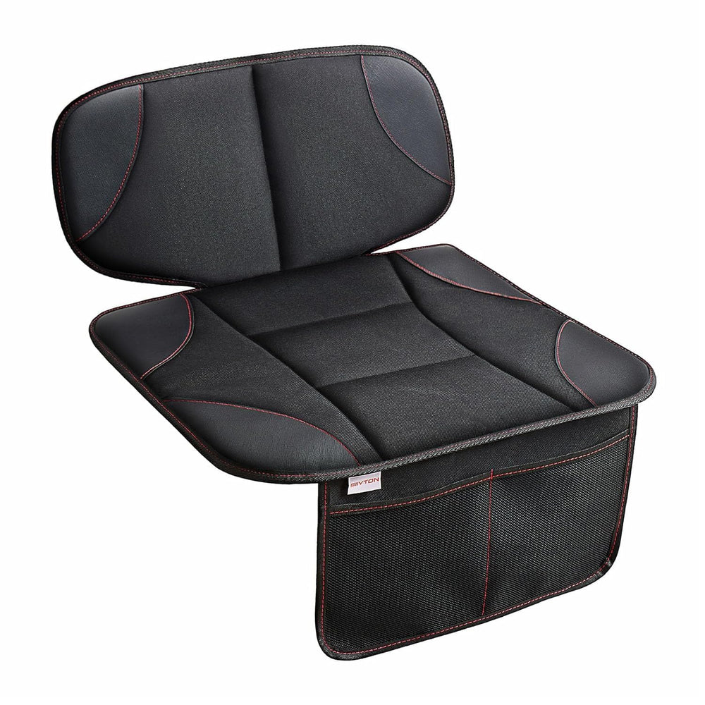 Siivton Kids Booster Seat Protector Mat thick design shields seats during rides.