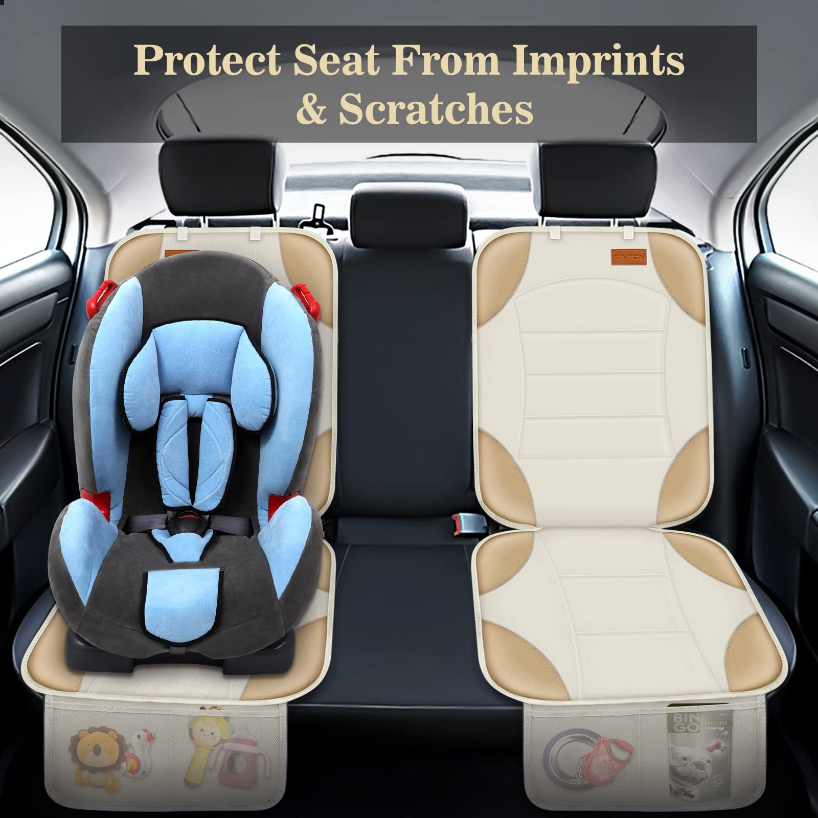 Siivton car seat protector shields seats from pet hair and messes.