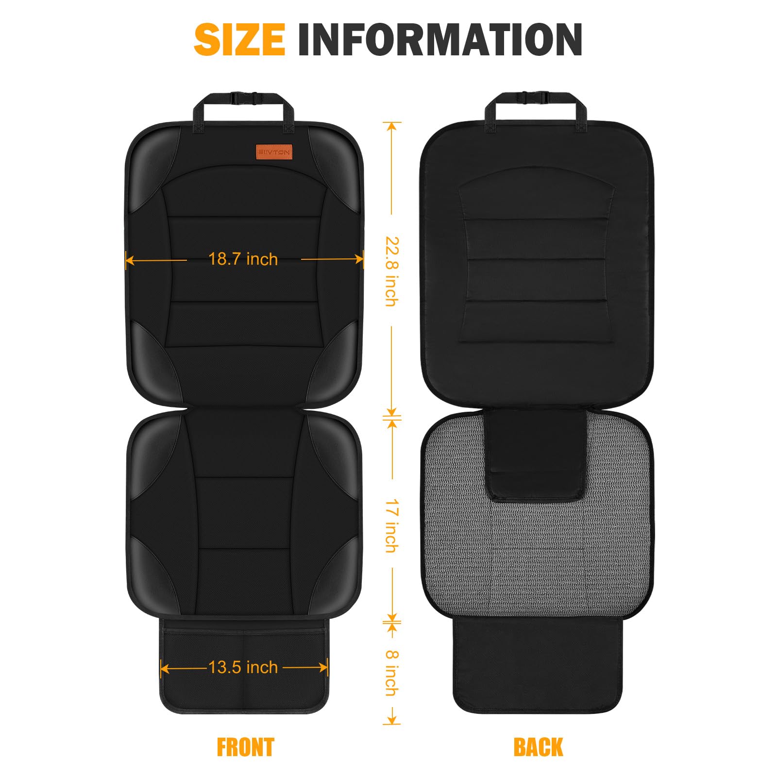 Durable 600D oxford fabric shown on Siivton car seat protector