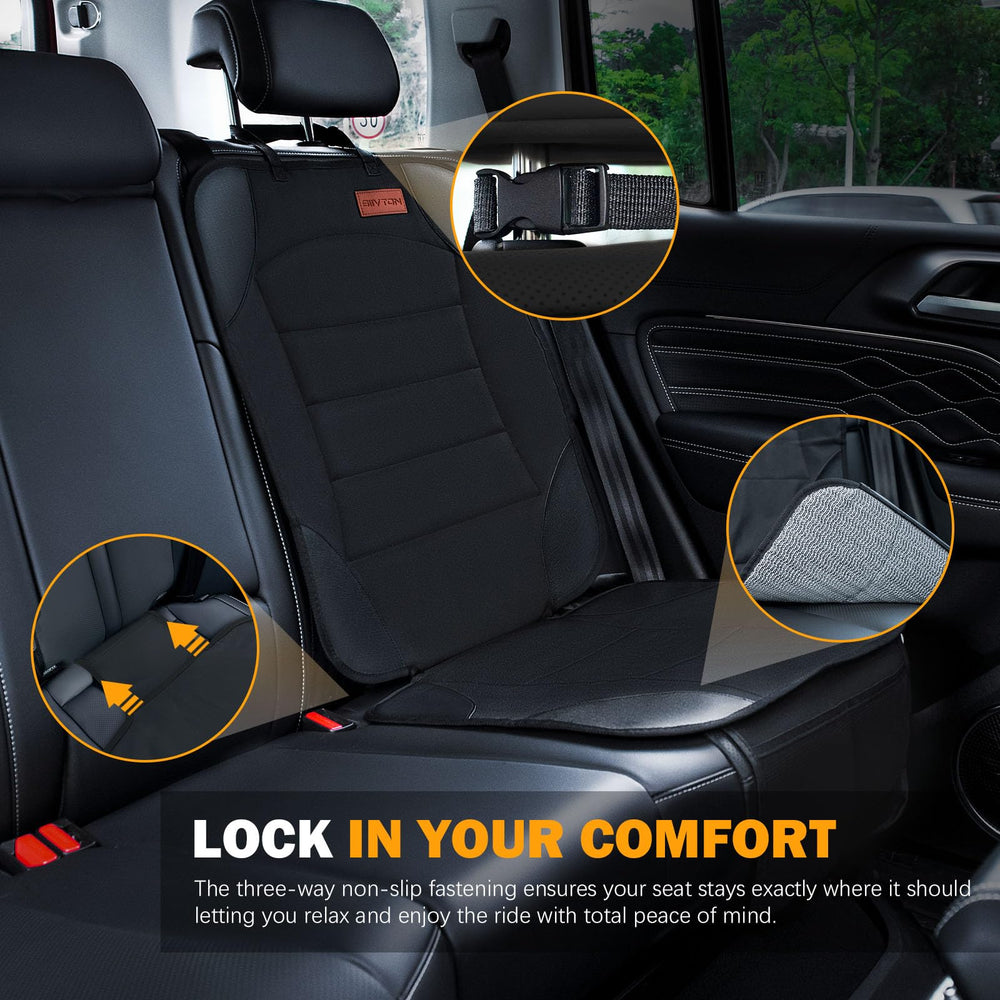 Siivton protector highlights two mesh pockets for snacks and toys
