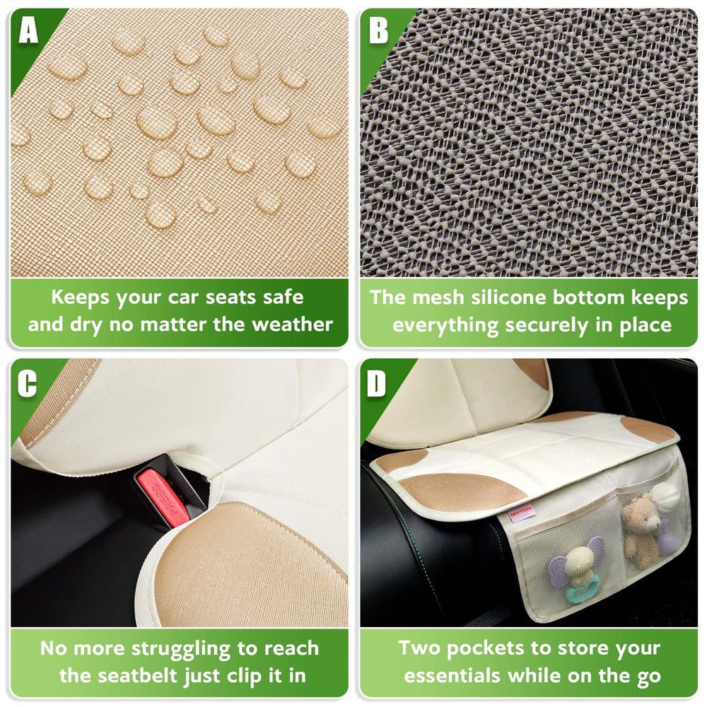 Siivton mesh storage pockets hold toys and snacks for quick access.